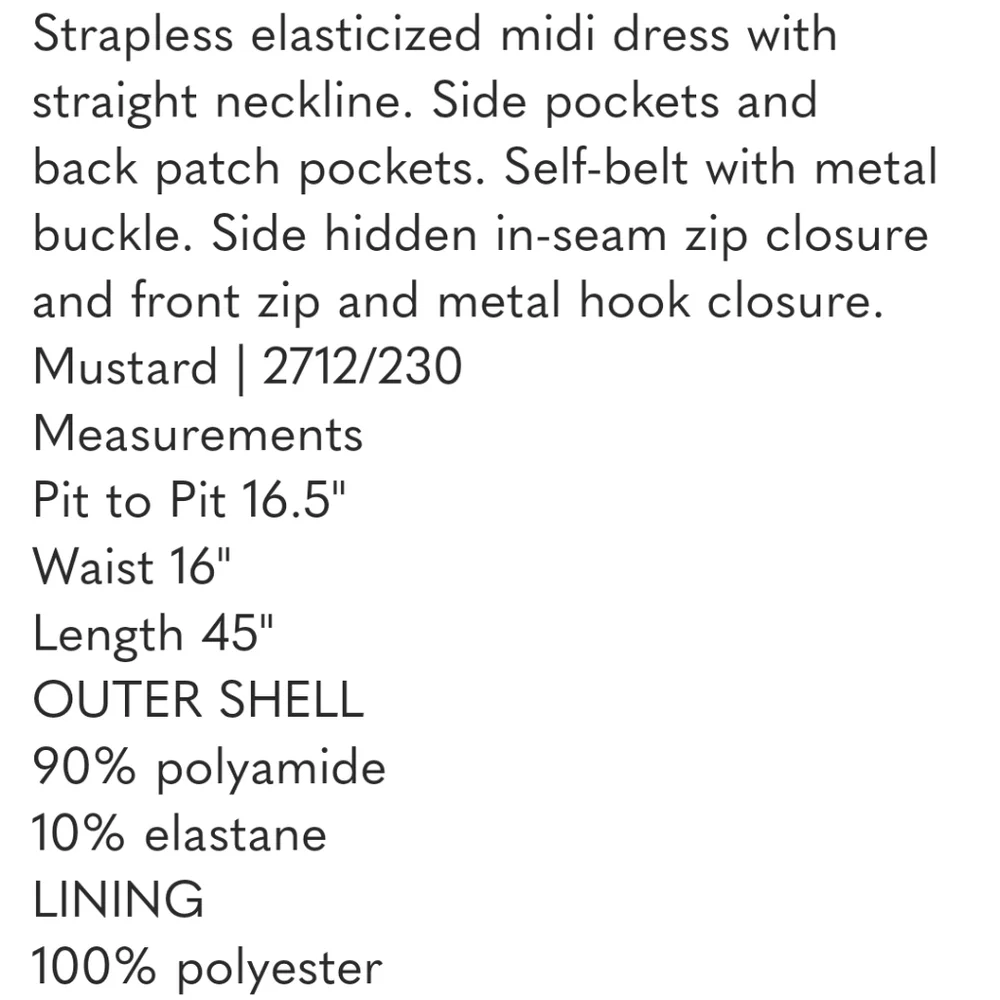 ZARA TAN STRAPLESS DRESS ✨️SIZE M✨️ - Picture 8 of 8